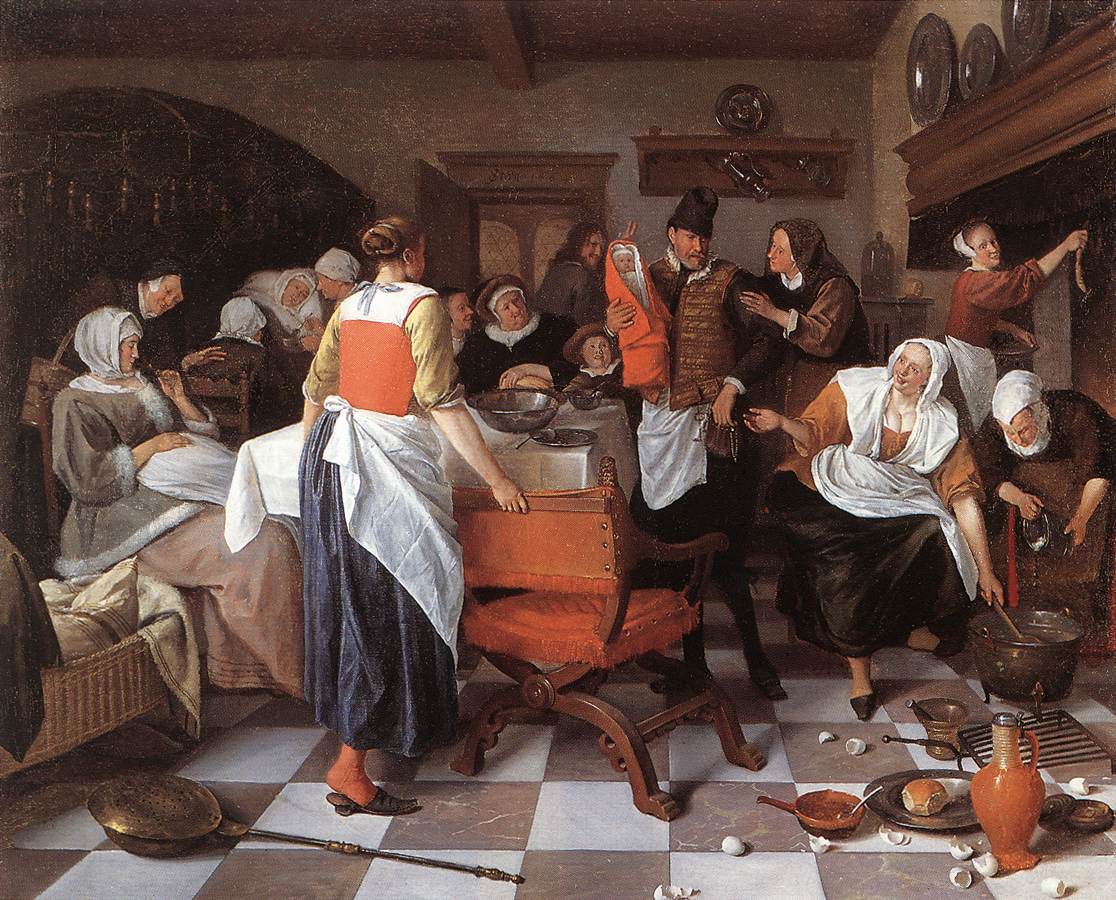 Jan Steen Celebrating the Birth